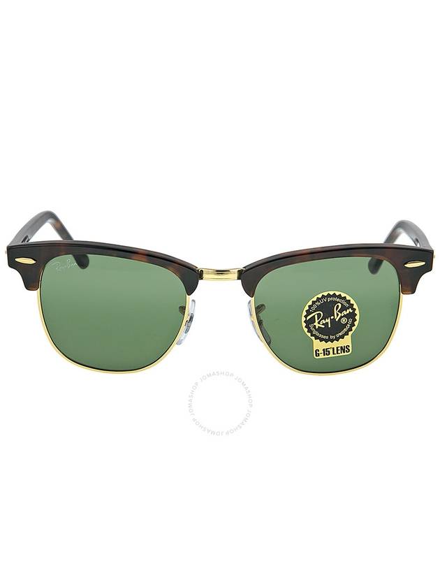 Eyewear Clubmaster Gold Metal Sunglasses Tortoise Green - RAY-BAN - BALAAN 3