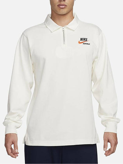 NSW Trend Rugby Long Sleeve Polo Shirt Sail - NIKE - BALAAN 2