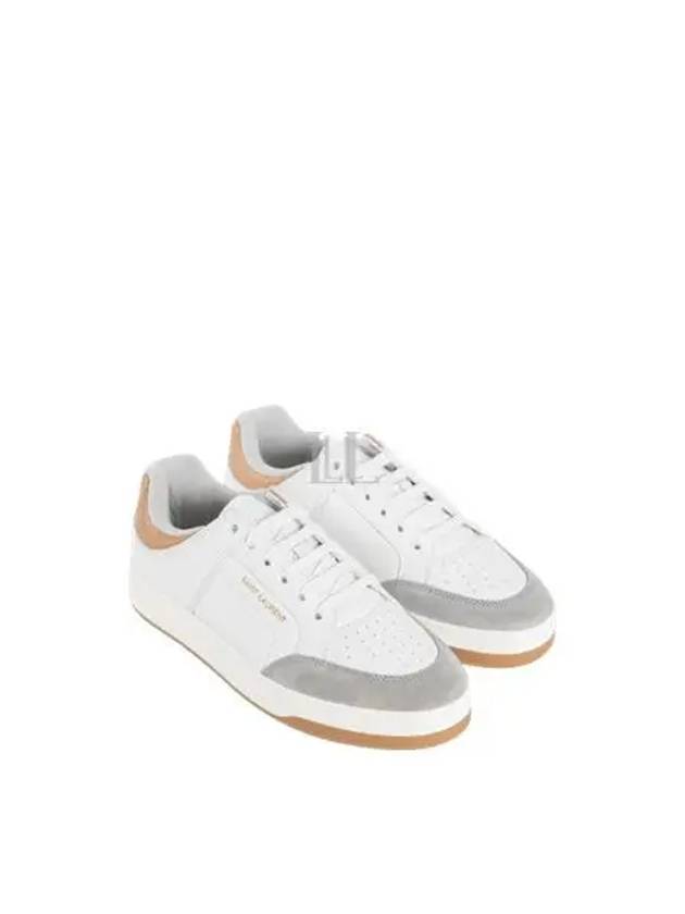 Sl61 Smooth Leather Suede Low Top Sneakers White - SAINT LAURENT - BALAAN 2