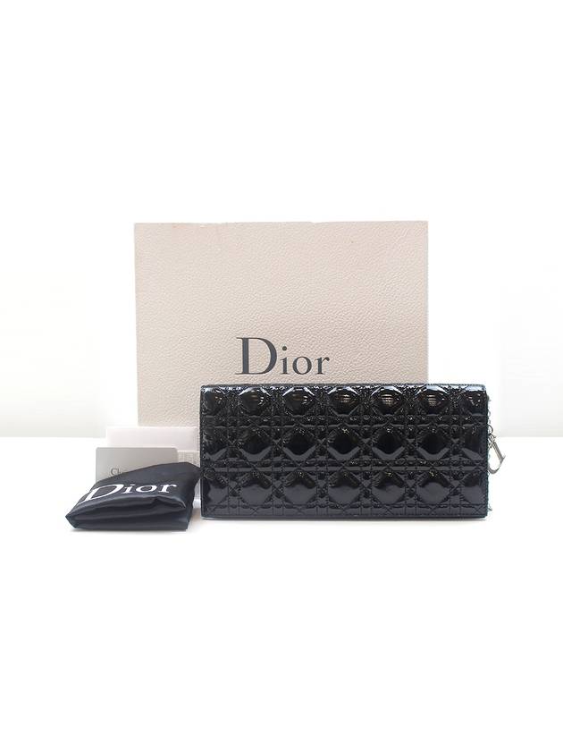 Cannage patent clutch chain shoulder bag - DIOR - BALAAN 2