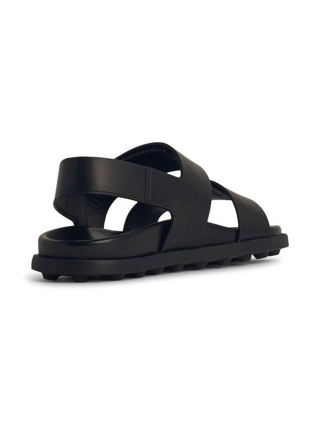 Tod'S Black Leather Sandals - TOD'S - BALAAN 3