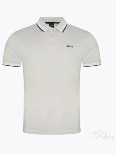 Paddy Cotton Short Sleeve Polo Shirt Light Beige - HUGO BOSS - BALAAN 2