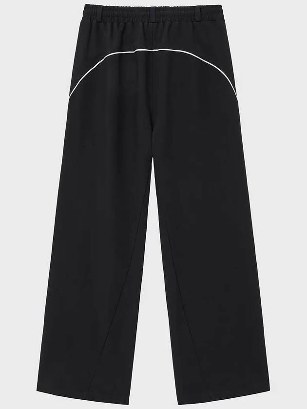 Piping Curved Track Pants Black - NOIRER - BALAAN 9