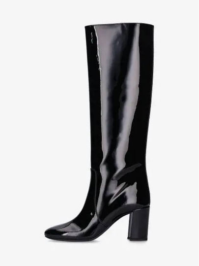 Patent Leather Long Boots Black - SAINT LAURENT - BALAAN 2