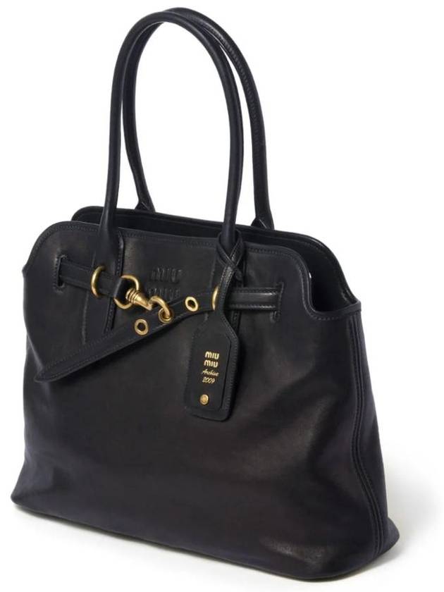 Abventure Nappa Leather Tote Bag Black - MIU MIU - BALAAN 4