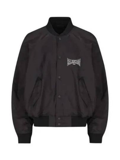 Boxing Varsity Bomber Jacket Black - BALENCIAGA - BALAAN 2