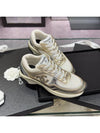 Fabric Laminated Low Top Sneakers Gold - CHANEL - BALAAN 4