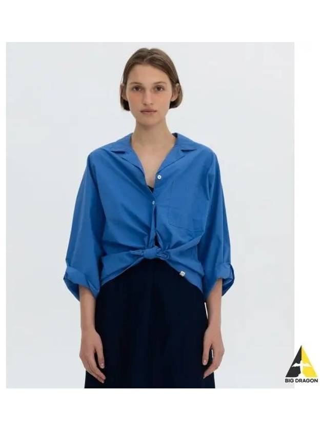 OPEN COLLAR SHIRT BLUE - BENSIMON - BALAAN 1