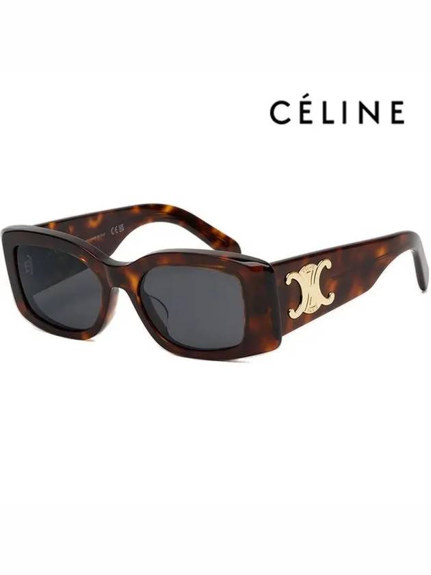 Eyewear Square Acetate Sunglasses Dark Havana - CELINE - BALAAN 8