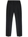 Wool Straight Pants Black - AMI - BALAAN 1