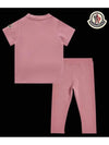 Baby Girl T shirt Leggings Top and Bottom Set Pink 8C00022 8790N 525 - MONCLER - BALAAN 3