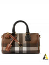 Checke Zipper Small Tote Bag Dark Brown - BURBERRY - BALAAN 2
