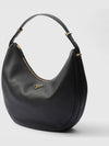 ACR Large Leather Shoulder Bag Black - PRADA - BALAAN 3