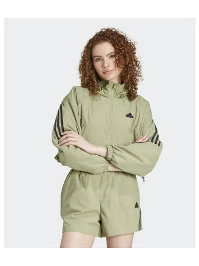 adidas 3S Woven Windbreaker Khaki IW7705 - ADIDAS - BALAAN 2