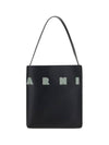 Museo Logo Patch Small Tote Bag Black - MARNI - BALAAN 1