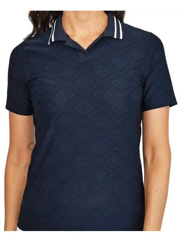 Women's Sammy Short Sleeve Polo Shirt Navy - J.LINDEBERG - BALAAN 4