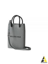 Logo Print Phone Holder Small Cross Bag Grey - BALENCIAGA - BALAAN 2