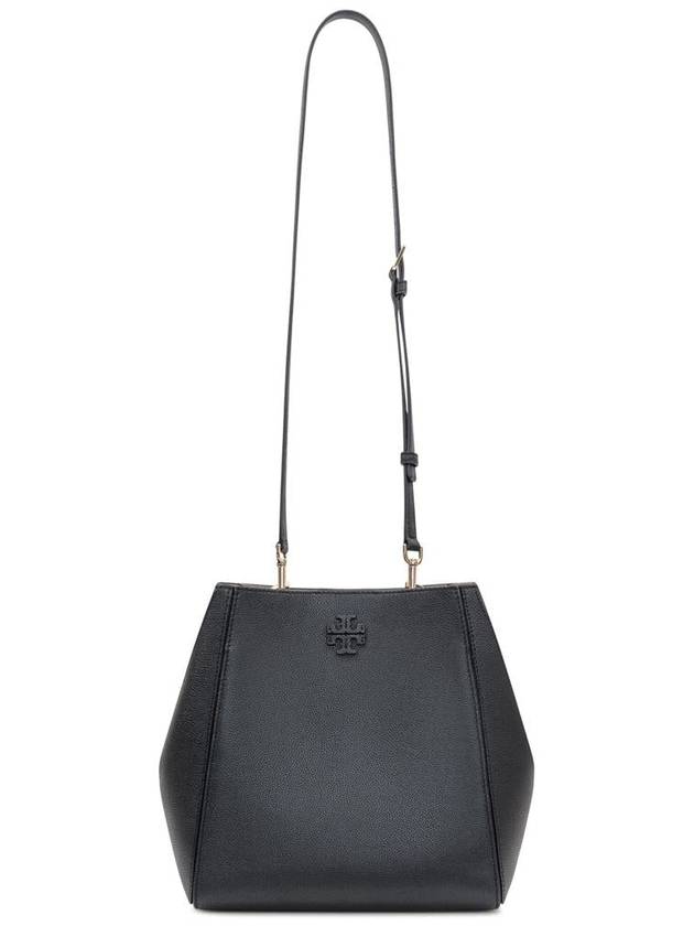 Logo Leather Bucket Bag Black - TORY BURCH - BALAAN 3