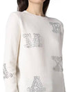 MIA MIA Studded Cashmere Knit Top White - MAX MARA - BALAAN.