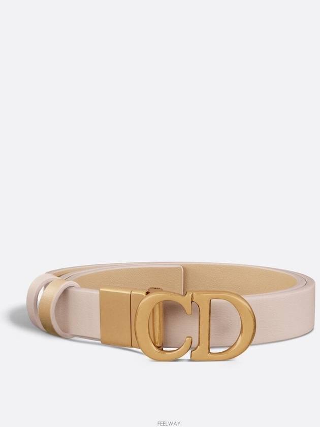 Saddle Reversible Smooth Calfskin Belt Pink - DIOR - BALAAN 5