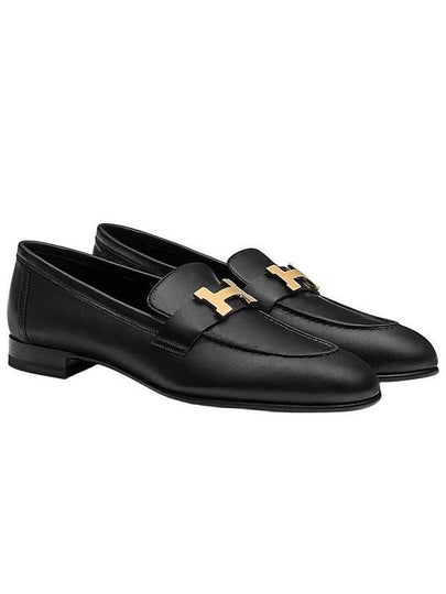 Paris Goatskin Loafers Permabrass Noir - HERMES - BALAAN 2