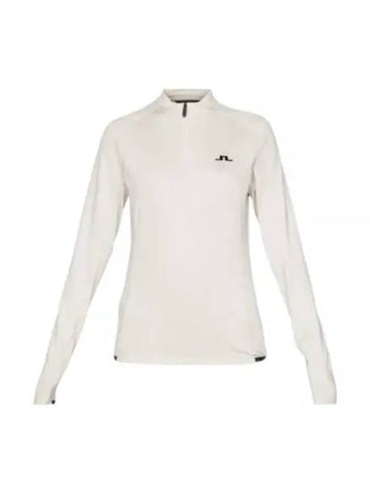 Steffi Mid Layer Quarter Zipper Long Sleeve T-Shirt Moonbeam Melange - J.LINDEBERG - BALAAN 2