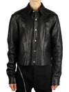 RU01D3743 LNV 09 Lido Alice Strobe Leather Jacket - RICK OWENS - BALAAN 1