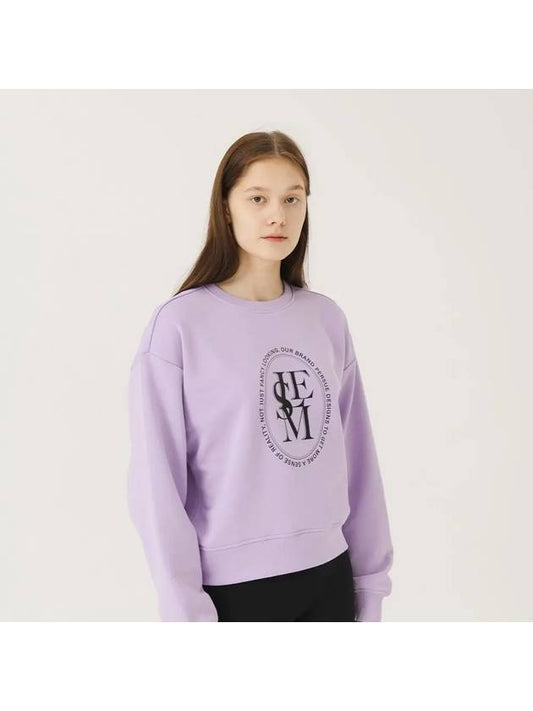 Brushed Options LESM Two Lines Logo Sweat Shirts LAVENDER - LE SOLEIL MATINEE - BALAAN 2