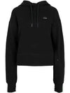 Active Crop Hoodie Black - LACOSTE - BALAAN 2