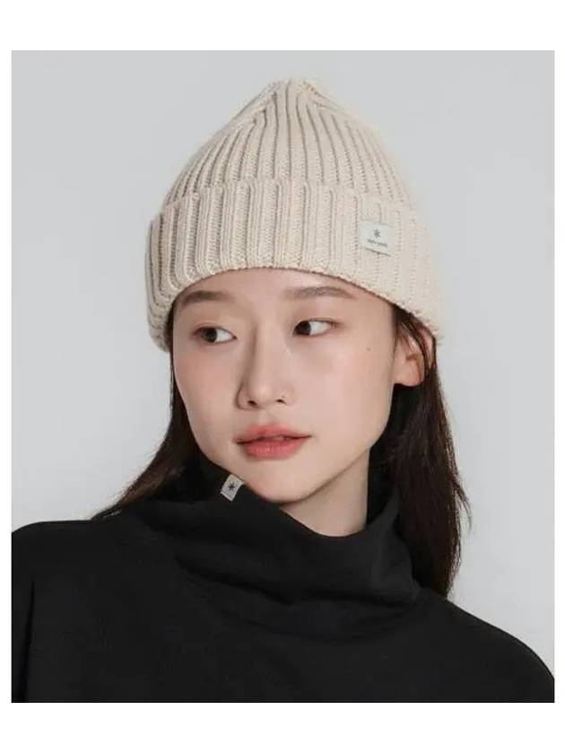 Folded Beanie Light Beige S23WUFKC03 - SNOW PEAK - BALAAN 1