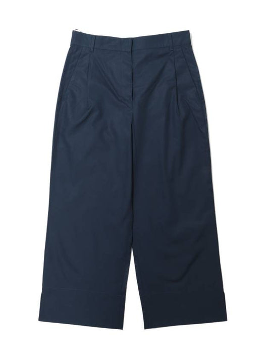 Gatti Cotton Wide Pants Navy - MAX MARA - BALAAN 1