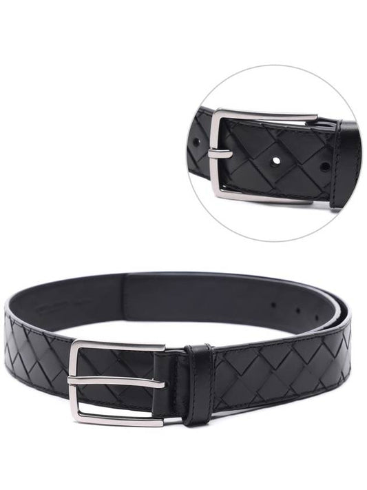 Intrecciato Belt Black - BOTTEGA VENETA - BALAAN 2