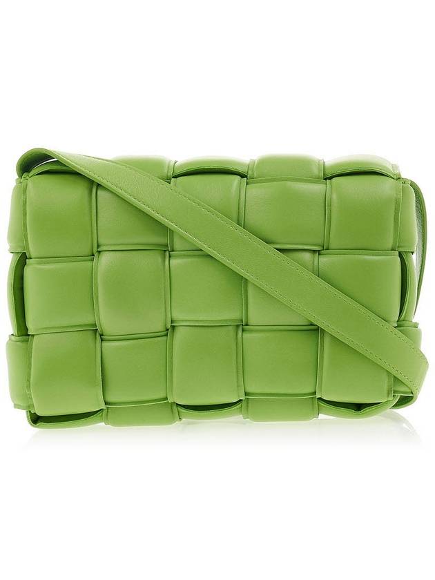 Silver Padded Cassette Cross Bag Acid Green - BOTTEGA VENETA - BALAAN 4