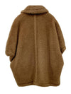 Women's Tebe Teddy Fabric Cape Camel - MAX MARA - BALAAN 4