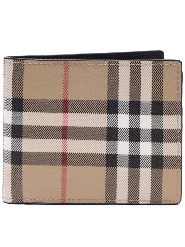 Vintage Check Heelfold Half Wallet Beige - BURBERRY - BALAAN 3