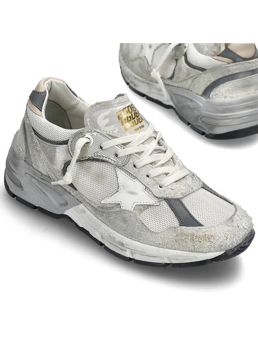 Mesh and Suede Leather Dad-Star Sneakers White Beige - GOLDEN GOOSE - BALAAN 2