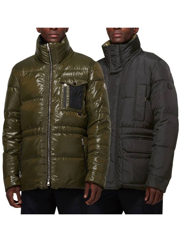 Men s GUERIN Reversible Padded Jacket Khaki Black 1B00005 68352 999 - MONCLER - BALAAN 1