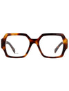 Eyewear Square Acetate Eyeglasses Havana - CELINE - BALAAN 3