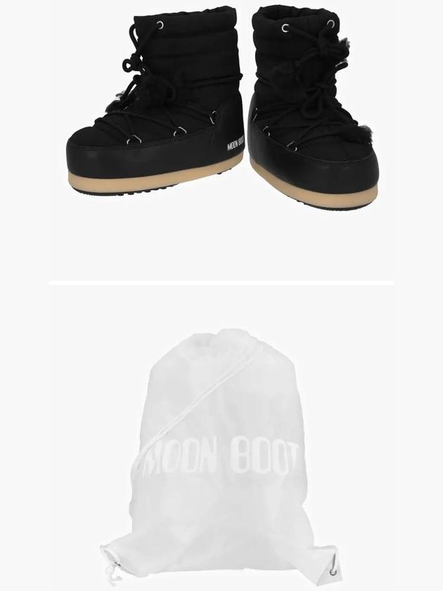 Icon Logo Print Winter Boots Black - MOON BOOT - BALAAN 4