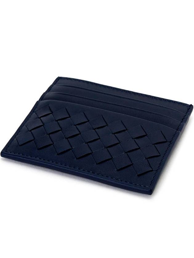 sheepskin card wallet navy - BOTTEGA VENETA - BALAAN.