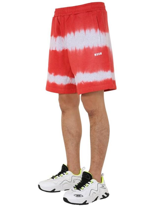 Men's Tie Dye Bermuda Shorts Red - MSGM - BALAAN 4