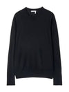 Women's Superfine Merino Wool Knit Top Black - CHLOE - BALAAN 2