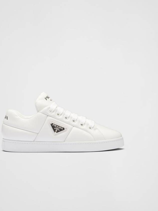 Logo Quilted Nappa Leather Low Top Sneakers White - PRADA - BALAAN 1