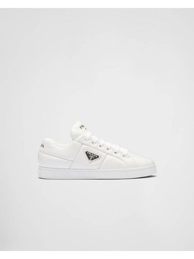 Logo Quilted Nappa Leather Low Top Sneakers White - PRADA - BALAAN 1