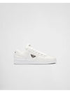 Logo Quilted Nappa Leather Low Top Sneakers White - PRADA - BALAAN 1