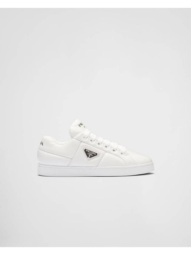 Logo Quilted Nappa Leather Low Top Sneakers White - PRADA - BALAAN 1