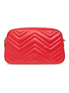 Small Leather Shoulder Bag Red - GUCCI - BALAAN 5