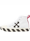 Vulcanized Arrow High Top Sneakers White Black - OFF WHITE - BALAAN 5