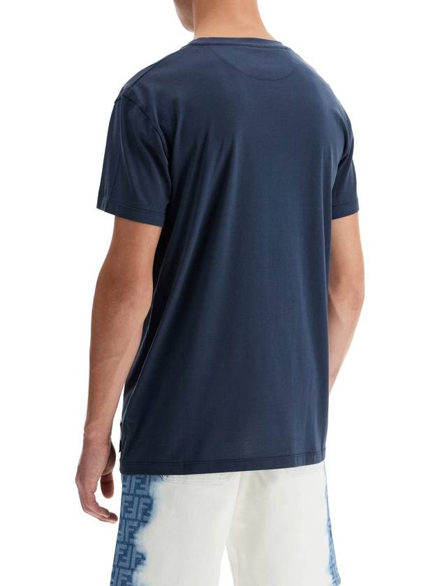 FF Labyrinth Short Sleeve T-Shirt Blue - FENDI - BALAAN 4