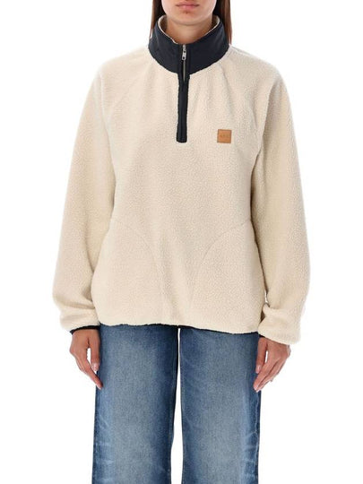 Logo Applique Fleece Sweatshirt Beige - A.P.C. - BALAAN 2